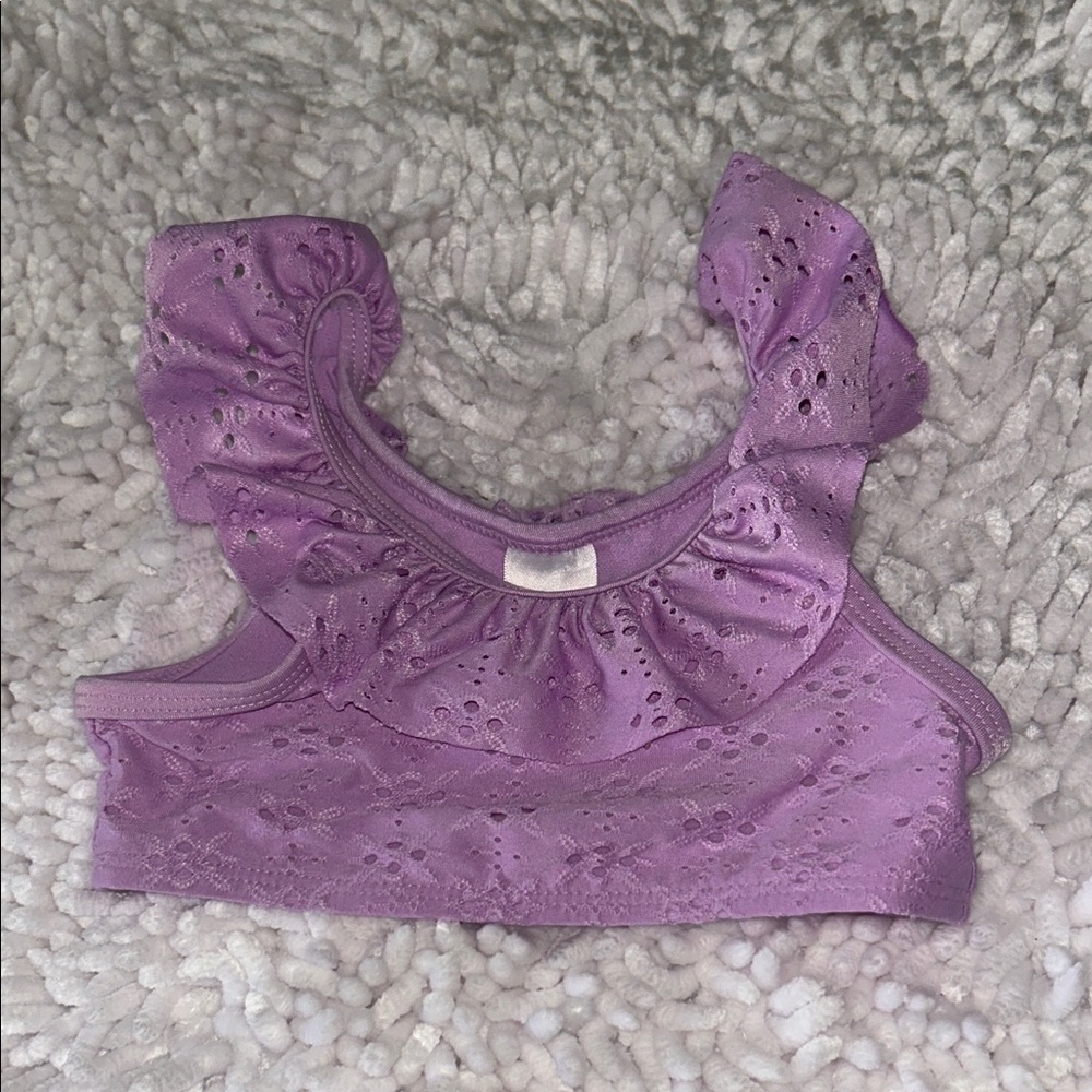 Cat & Jack Lavender Eyelet Tank Top